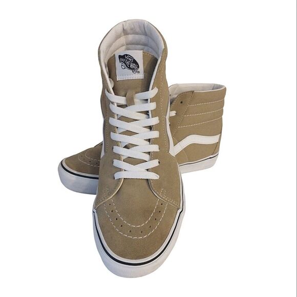 Vans Sk8 Hi Taos Taupe Canvas Suede Mix Skate Sneakers Men's Size 10.5 - Picture 3 of 15